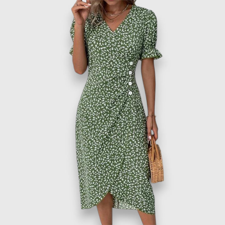 Abito Donna Fantasia Floreale Sottile Linea Femminile