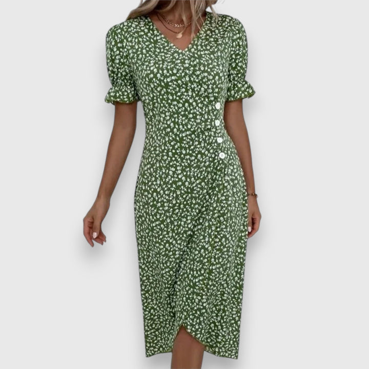 Abito Donna Fantasia Floreale Sottile Linea Femminile