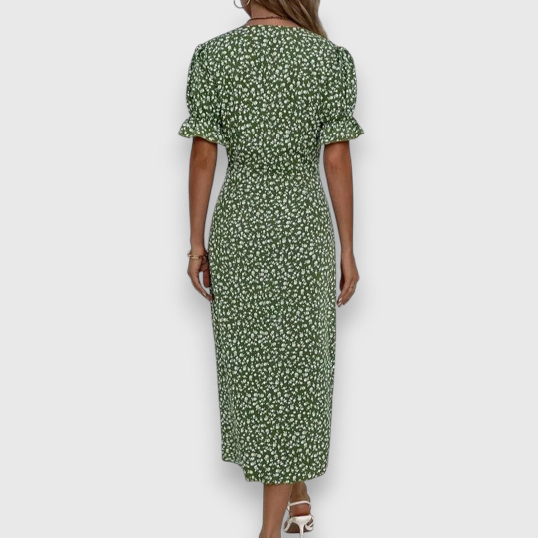 Abito Donna Fantasia Floreale Sottile Linea Femminile