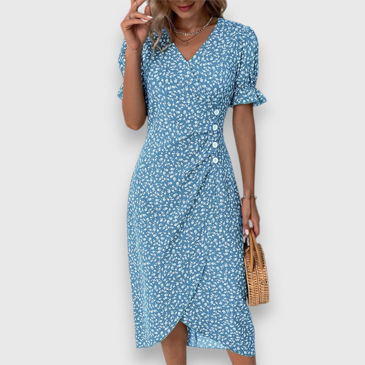 Abito Donna Fantasia Floreale Sottile Linea Femminile