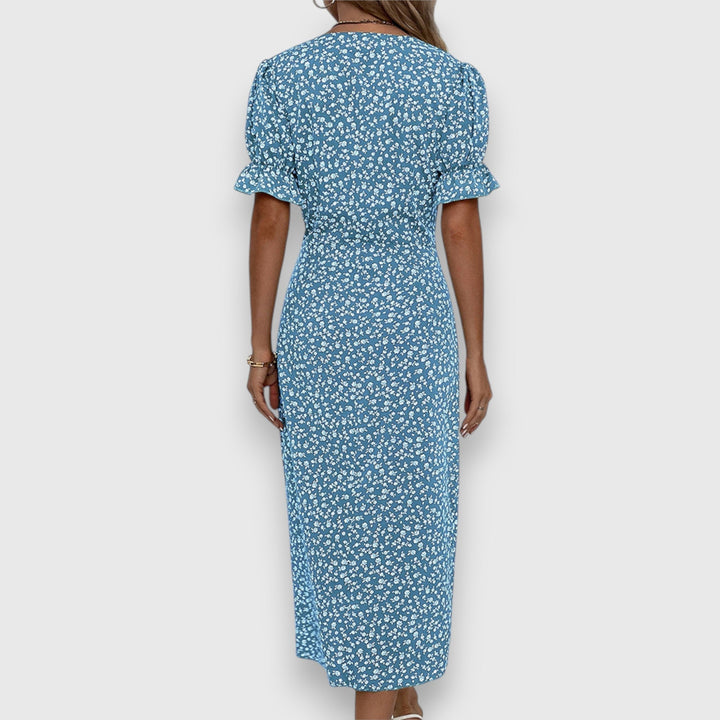Abito Donna Fantasia Floreale Sottile Linea Femminile