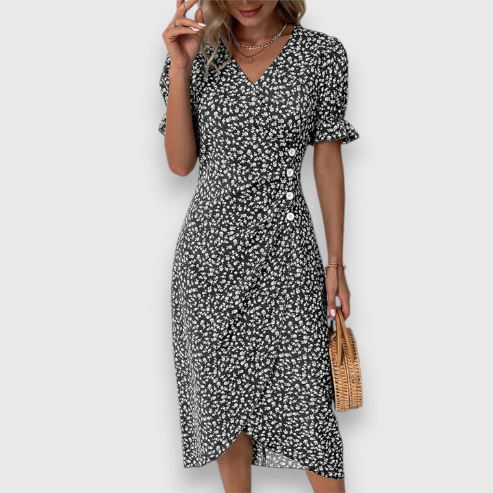 Abito Donna Fantasia Floreale Sottile Linea Femminile