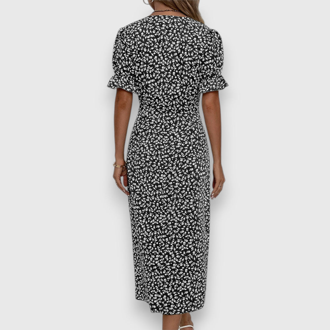 Abito Donna Fantasia Floreale Sottile Linea Femminile