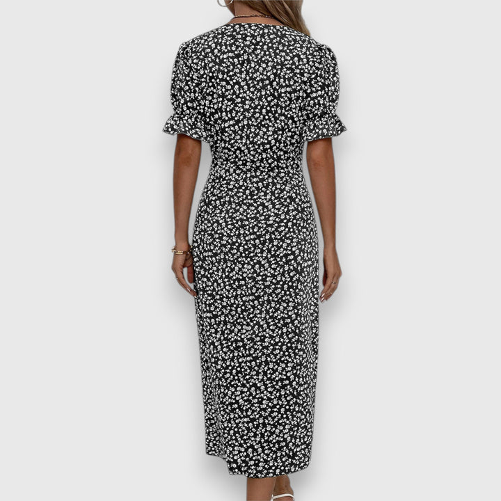 Abito Donna Fantasia Floreale Sottile Linea Femminile