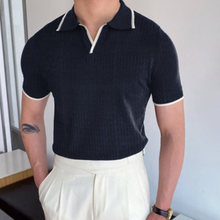 Polo Uomo con Scollo a V Vestibilità Classica