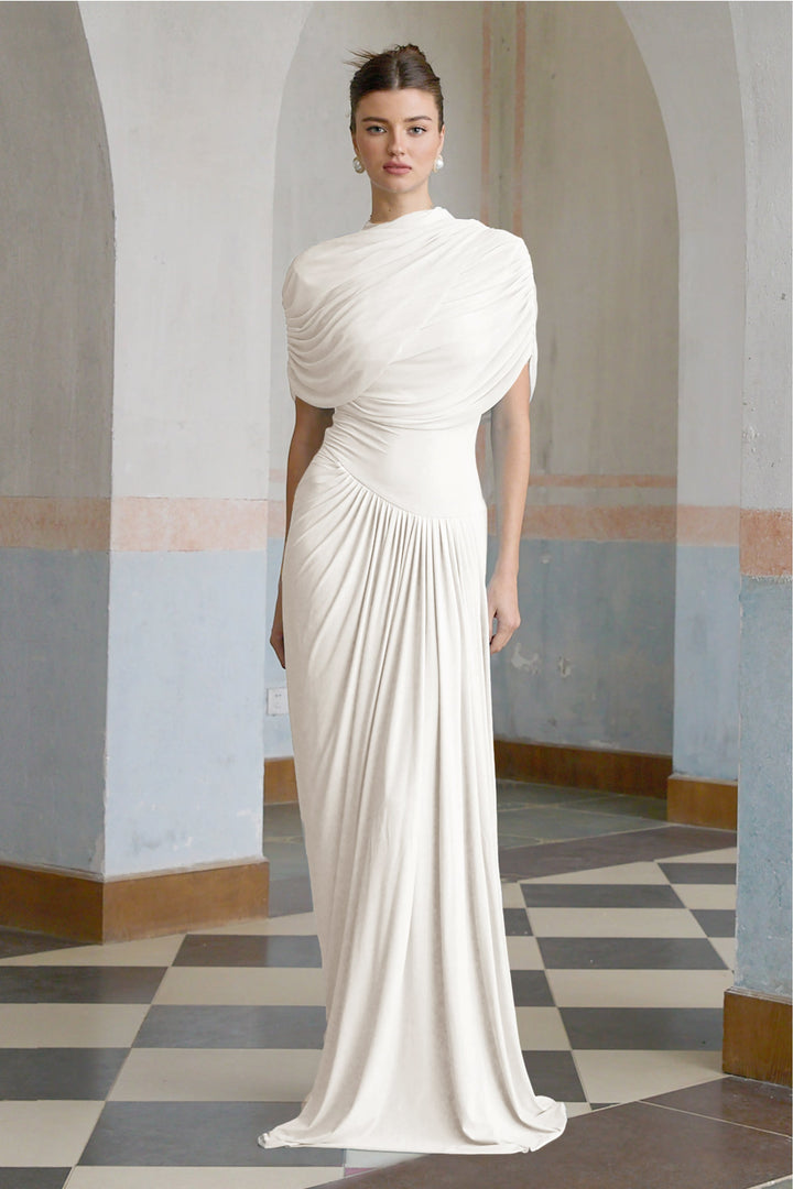 Abito Cerimonia Donna Plissettato Elegante