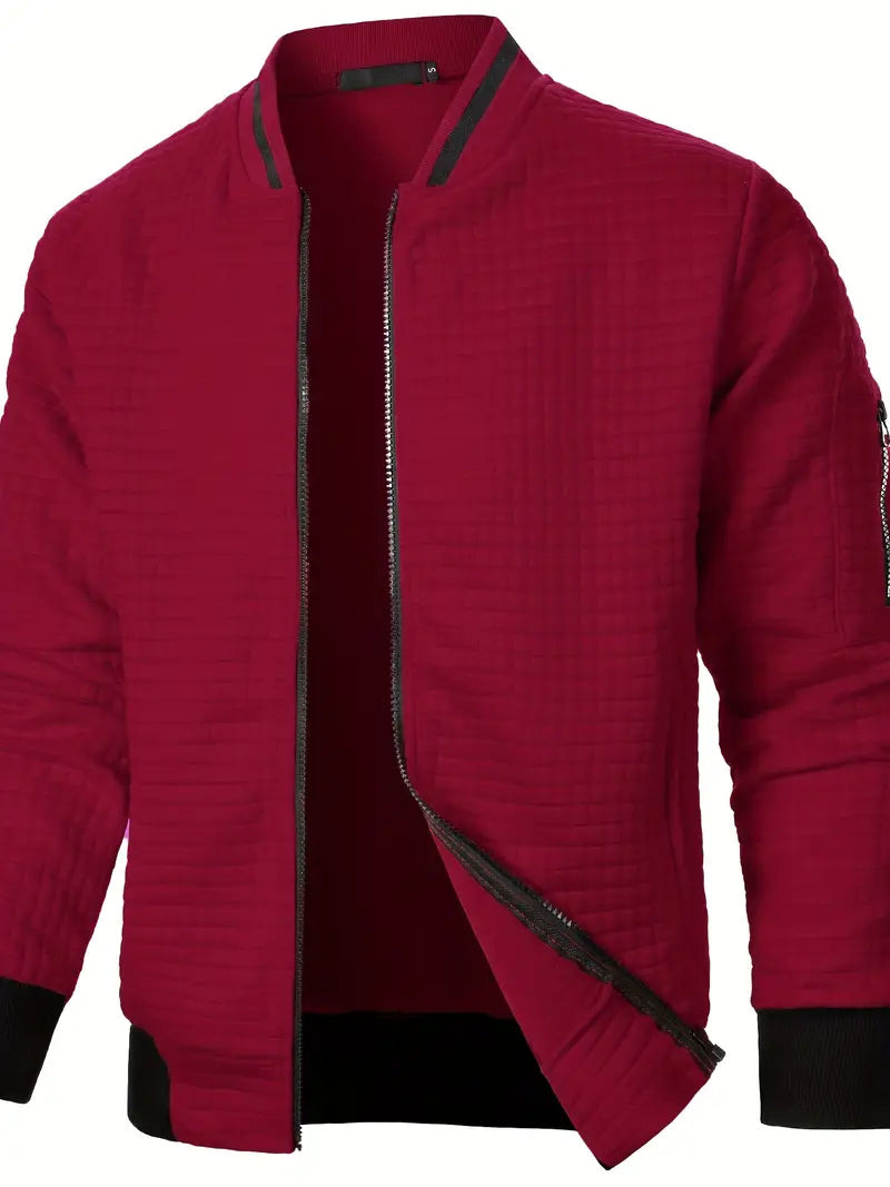 Giacca Uomo Leggera con Cerniera Manica Lunga Casual