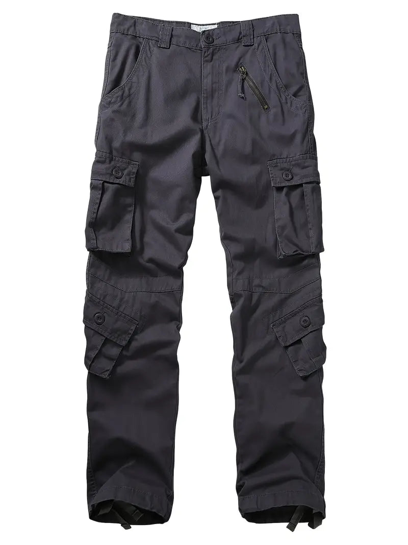 Pantaloni Cargo Uomo Cotone Comodi Vestibilità Regolare - Vesarelli