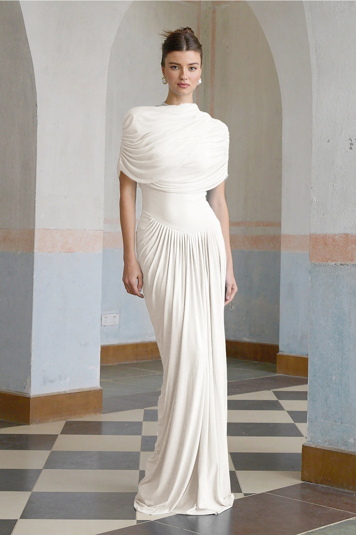Abito Cerimonia Donna Plissettato Elegante