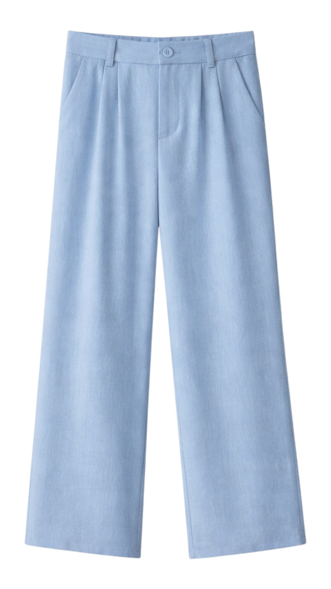 Pantaloni Donna in Seta Vita Alta Taglio Dritto Lunghezza Intera