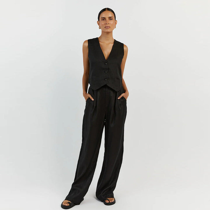 Set Donna Pantaloni e Gilet Slim Vestibilità Elegante