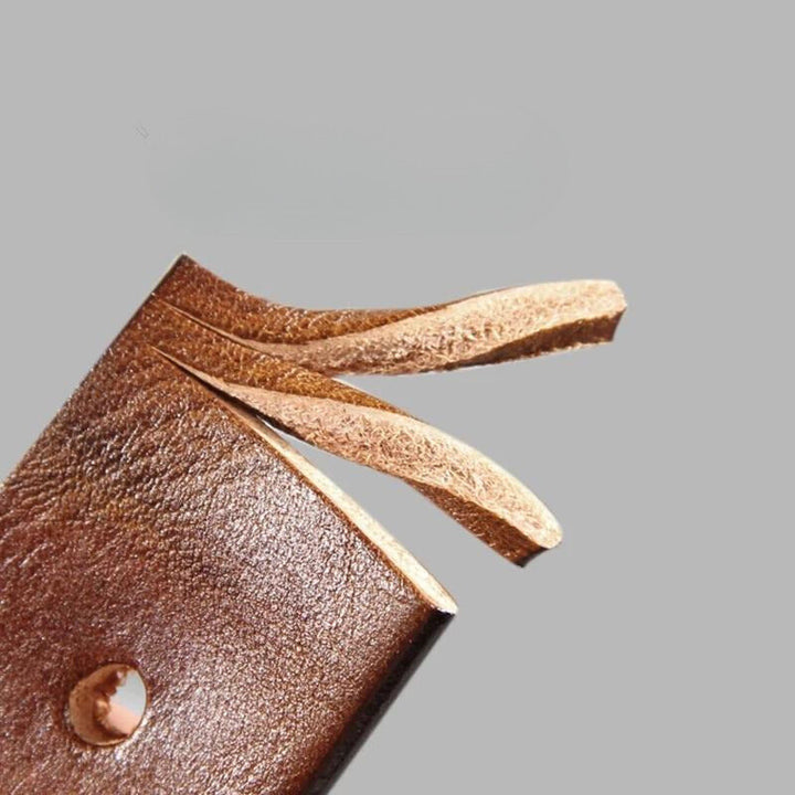 Cintura Uomo Pelle Vacchetta Artigianale Fibbia Ottone Massiccio