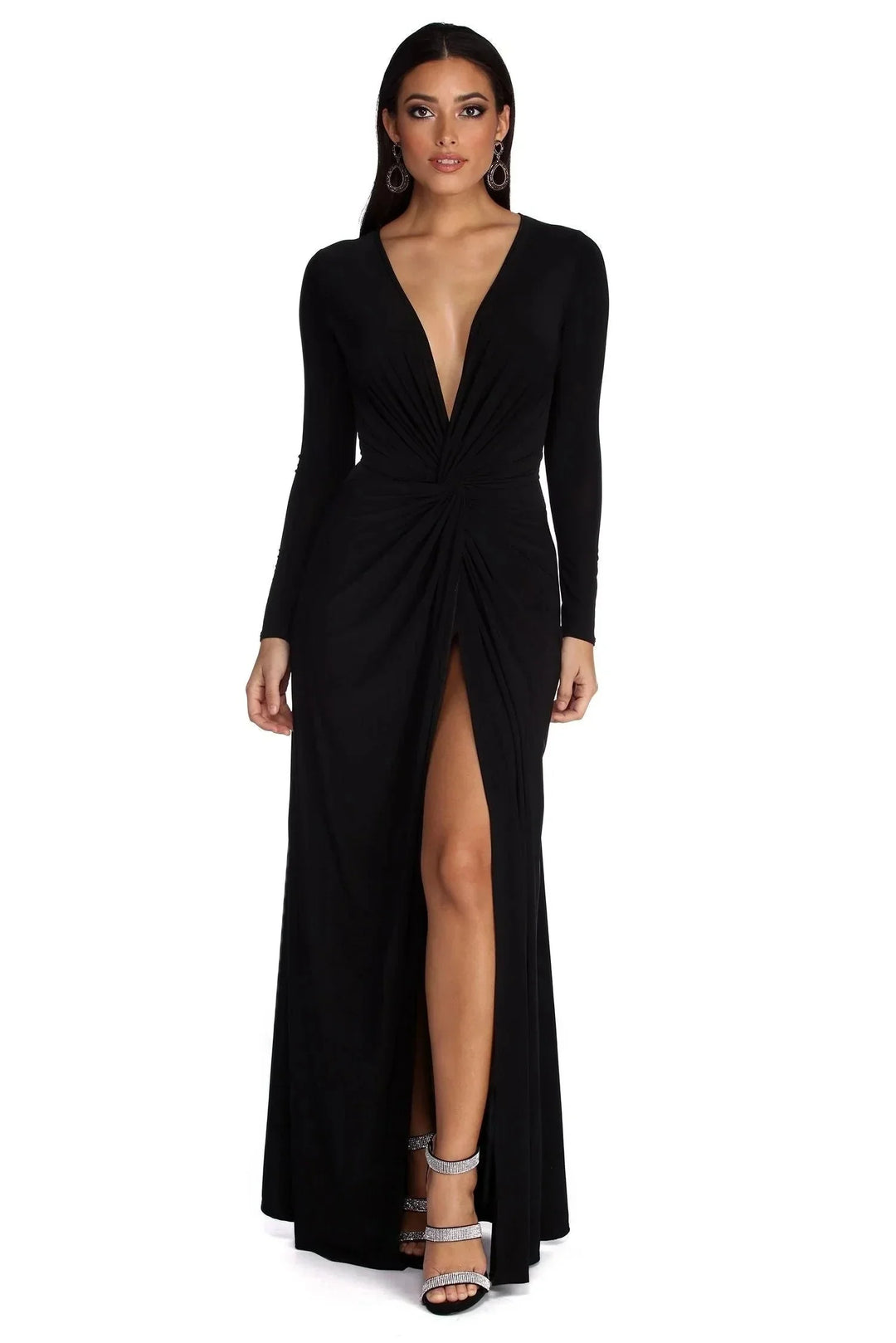Abito Lungo Donna Classico Vestibilità Sofisticata