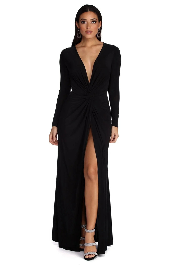 Abito Lungo Donna Classico Vestibilità Sofisticata