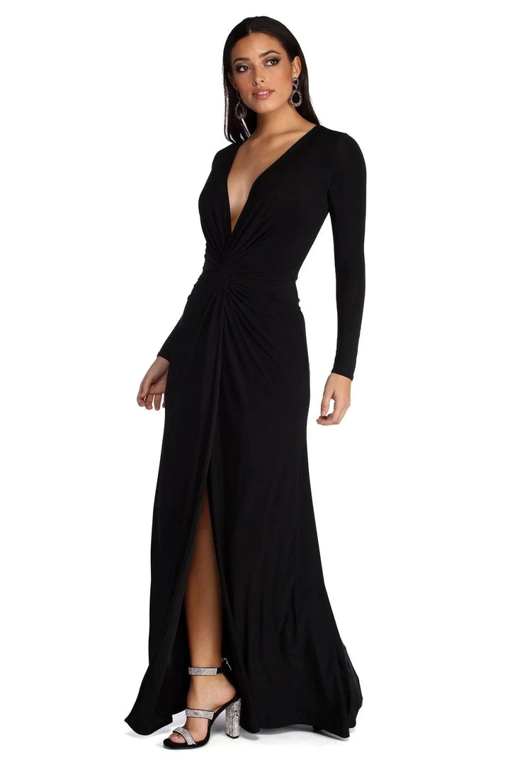 Abito Lungo Donna Classico Vestibilità Sofisticata