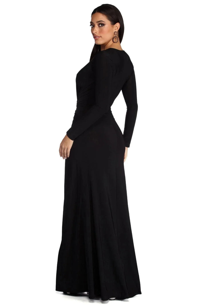Abito Lungo Donna Classico Vestibilità Sofisticata