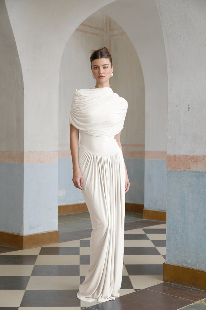 Abito Cerimonia Donna Plissettato Elegante