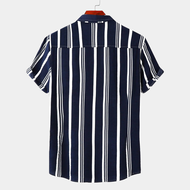 Camicia Uomo a Righe Cotone Vestibilità Classica