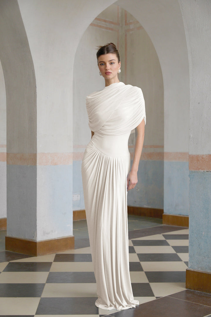 Abito Cerimonia Donna Plissettato Elegante