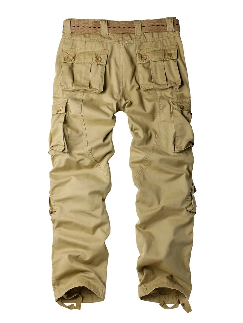 Pantaloni Cargo Uomo Cotone Comodi Vestibilità Regolare