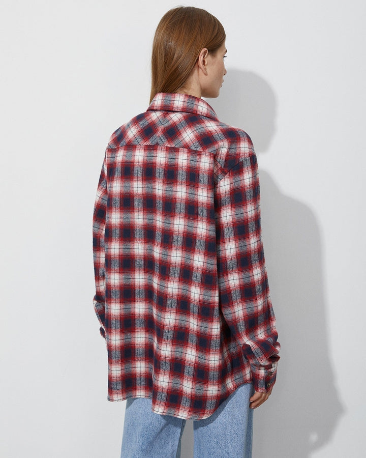 Camicia Donna a Quadri Tessuto Morbido Regular Fit