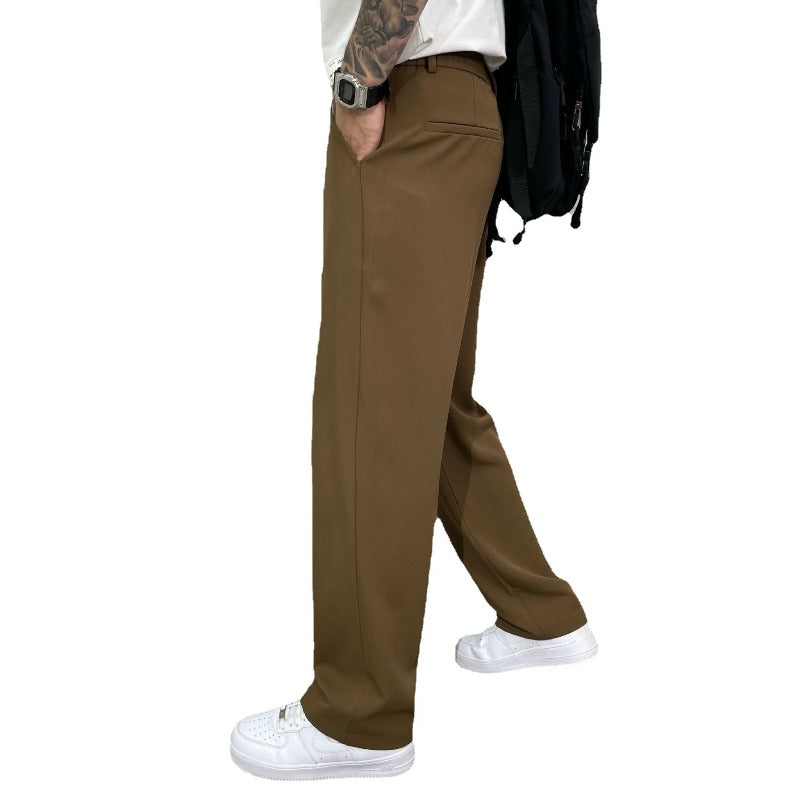 Pantaloni Uomo in Cotone Vestibilità Comoda Uso Quotidiano