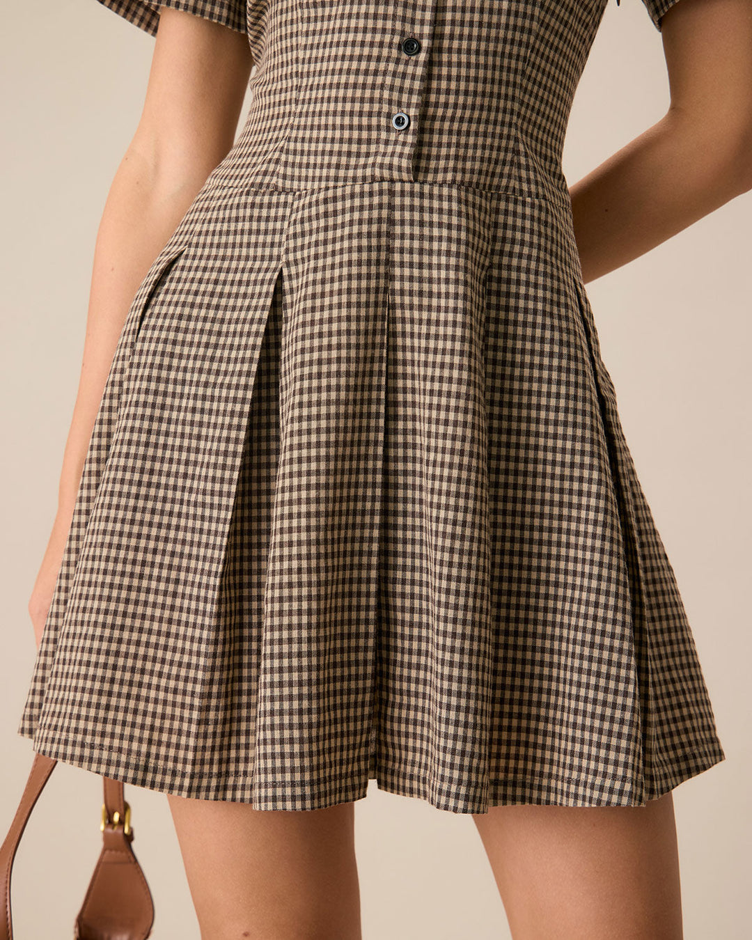 Abito Mini Donna Scozzese Plissettato Classico