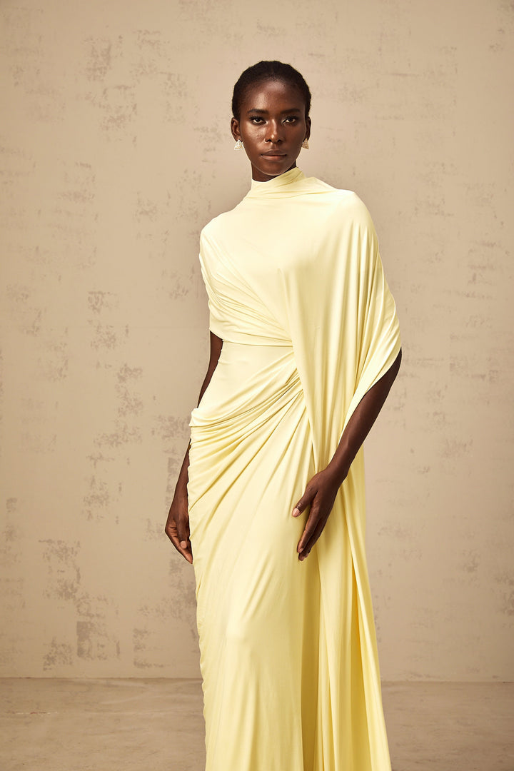 Abito Cerimonia Donna Drappeggio Elegante