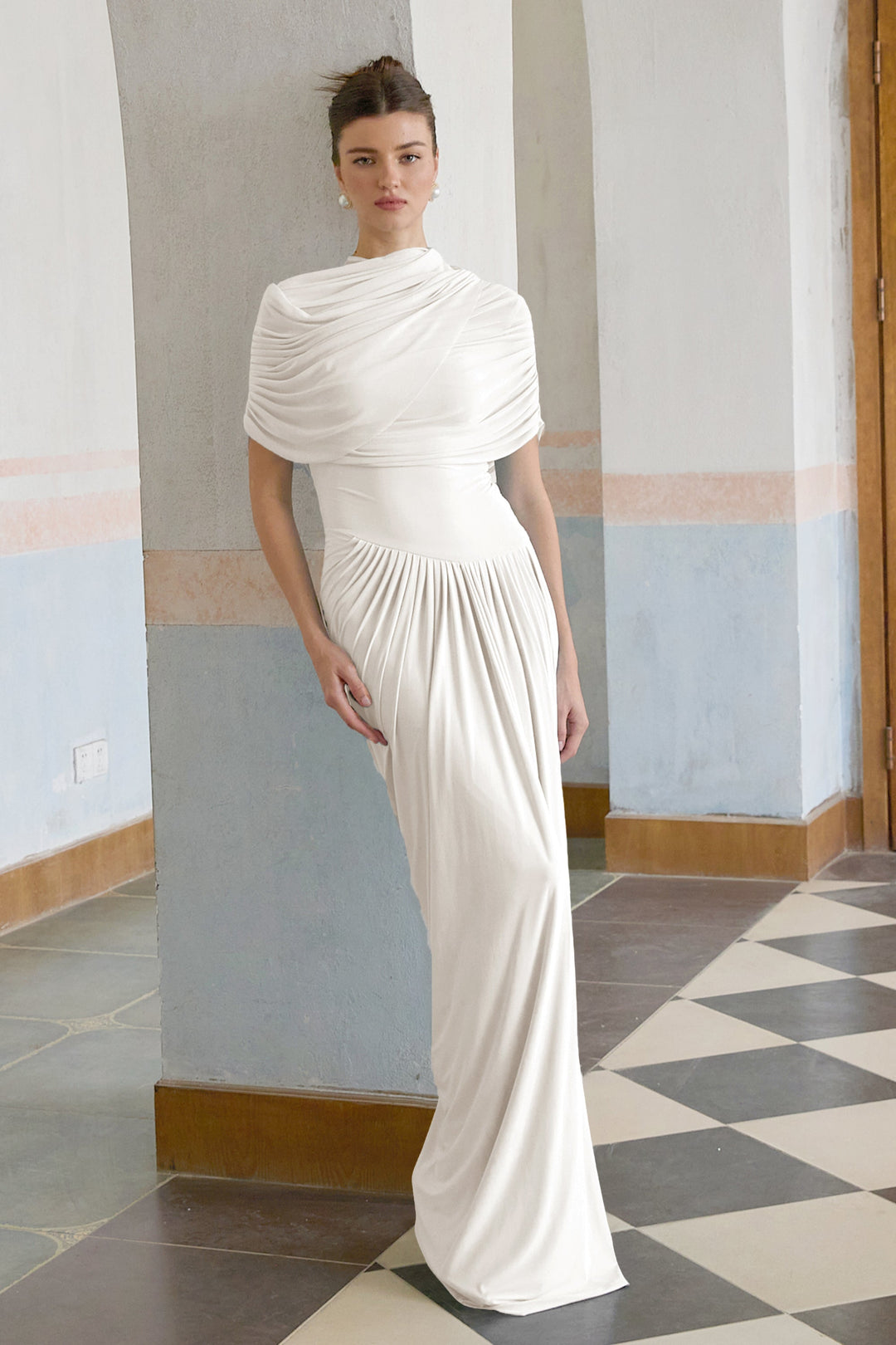 Abito Cerimonia Donna Plissettato Elegante