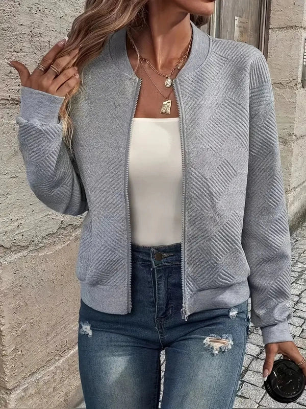 Bomber Donna Leggero in Tessuto con Cerniera Comodo - Vesarelli