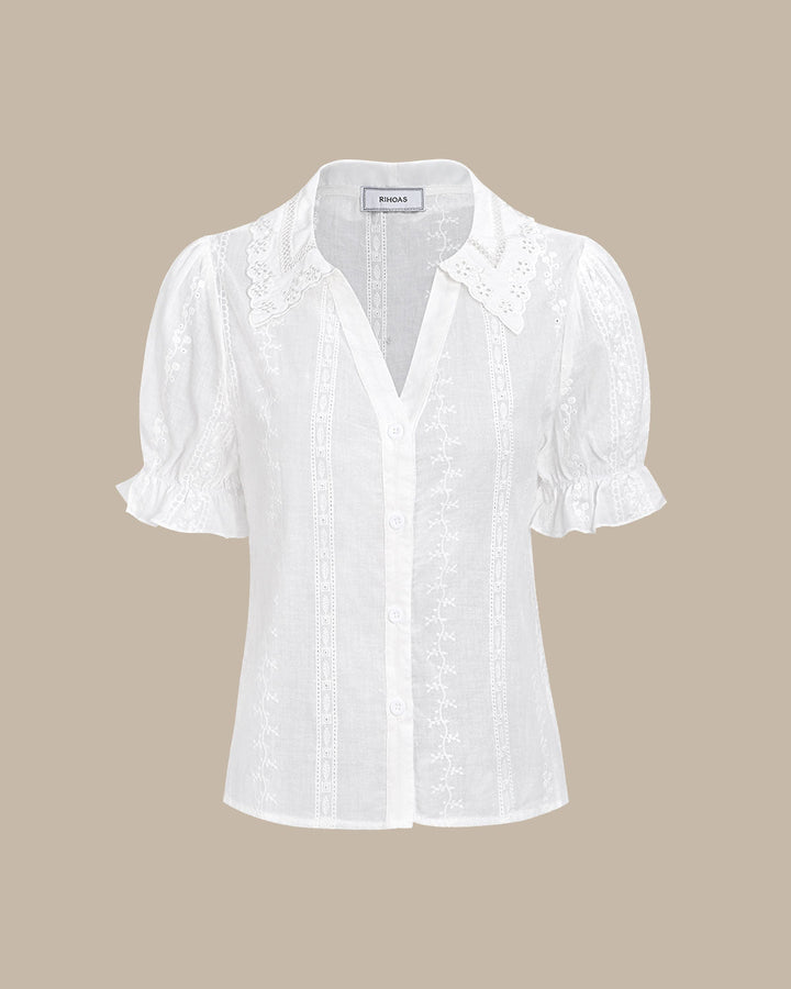 Camicetta Donna in Pizzo Ricamato Elegante