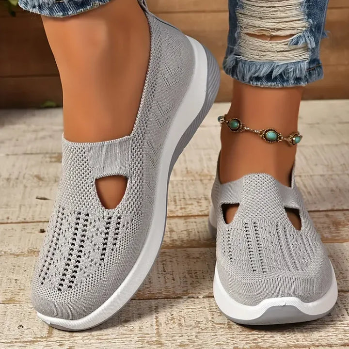 Scarpe Slip On Donna in Maglia Traspirante Leggere Quotidiane