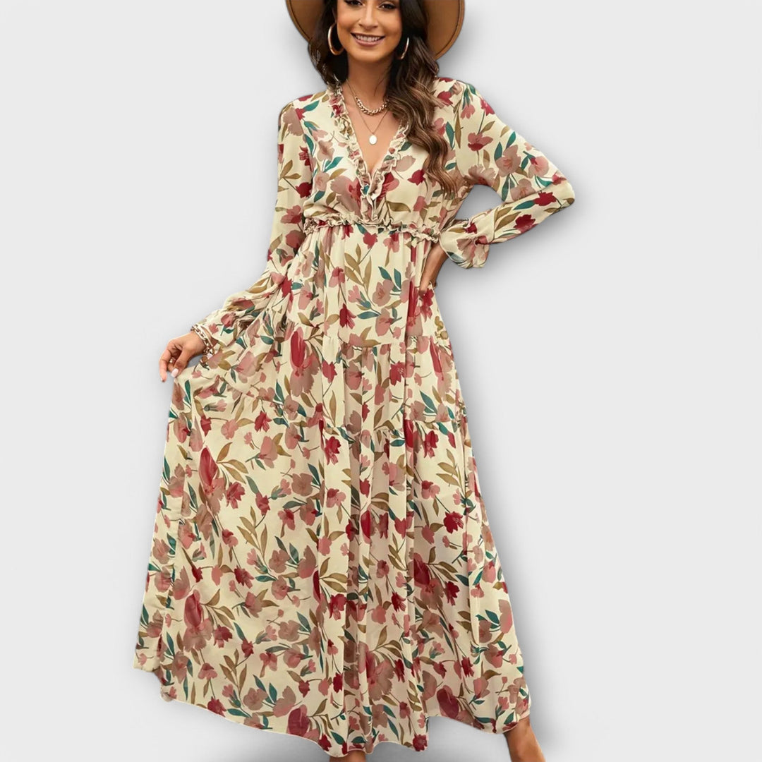 Abito Maxi Donna Vestibilità Fluida Stile Elegante