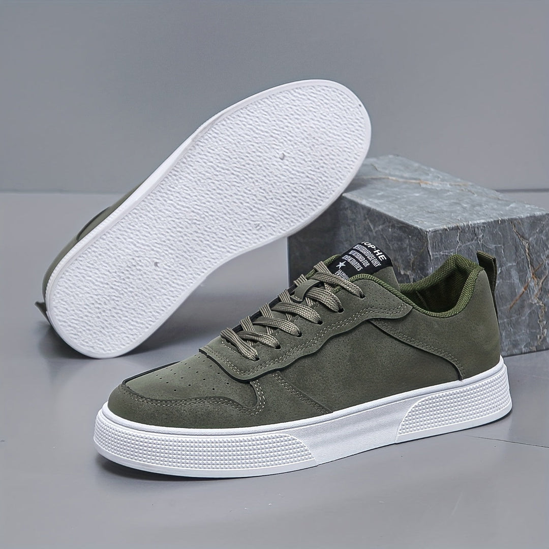 Sneakers Uomo Basse Tessuto Tinta Unita