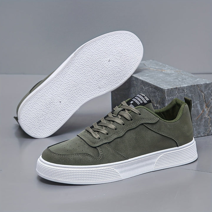 Sneakers Uomo Basse Tessuto Tinta Unita