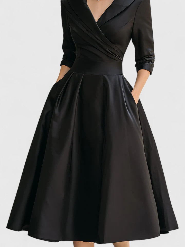 Abito Midi Donna Linea Fluida Stile Raffinato