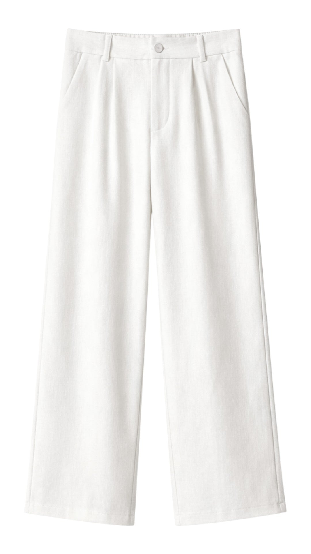 Pantaloni Donna in Seta Vita Alta Taglio Dritto Lunghezza Intera