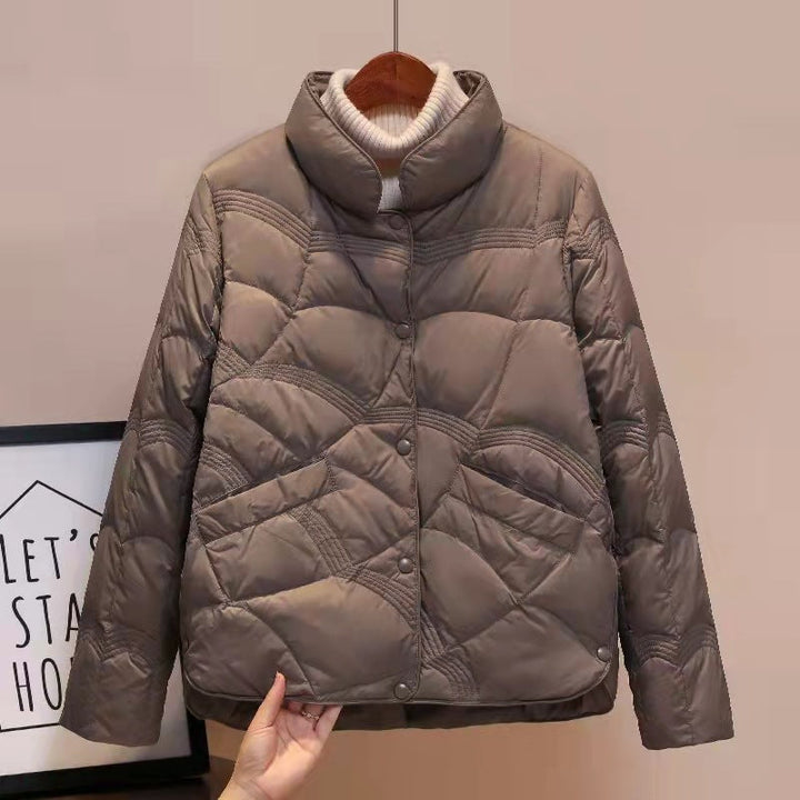 Giacca Trapuntata Donna Leggera Collo Alto Elegante