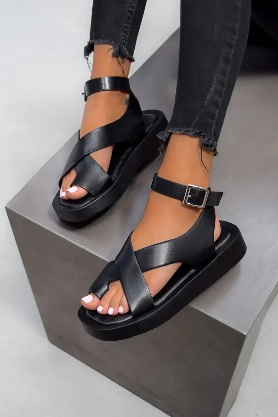 Sandali Gladiatore Donna Suola Spessa Comodi Resistente
