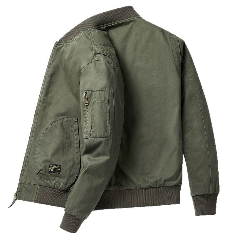 Giubbotto Bomber Uomo Tessuto Tecnico Collo Alto Vestibilità Rilassata