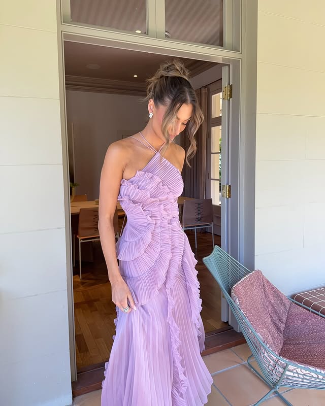Abito Lungo Donna Vestito da Sera Elegante