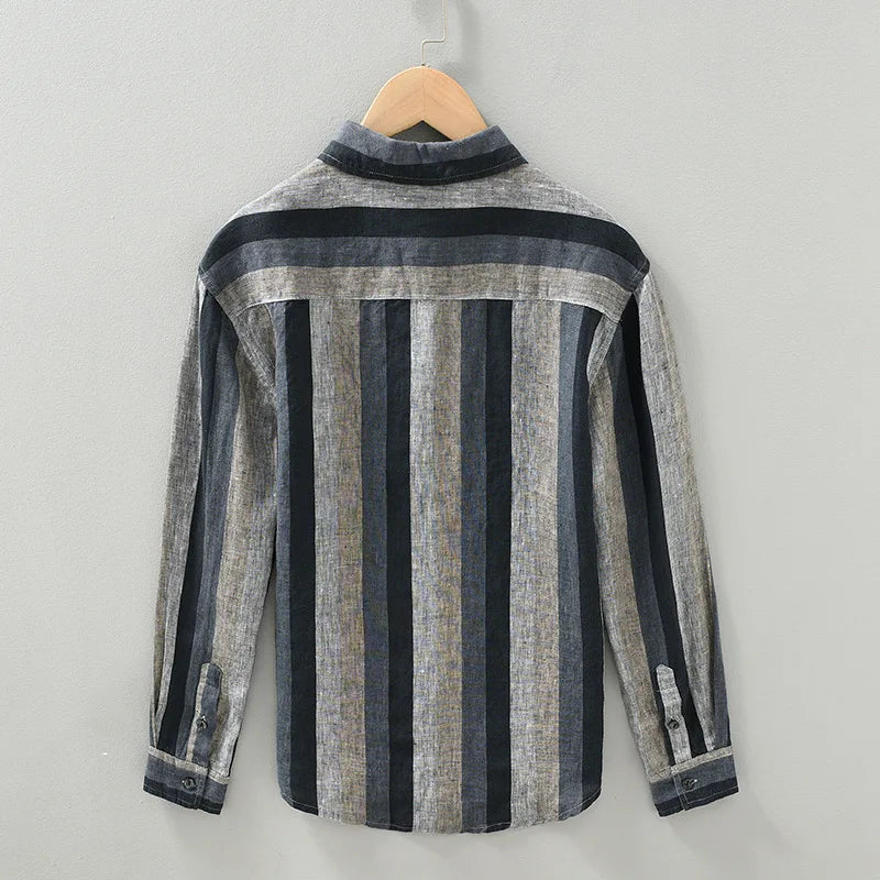Camicia Uomo Casual Tessuto Leggero Vestibilità Regular