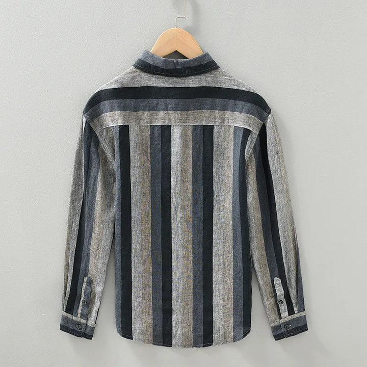 Camicia Uomo Casual Tessuto Leggero Vestibilità Regular