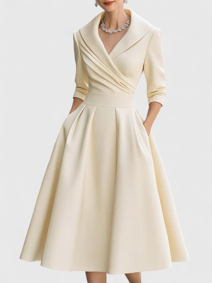 Abito Midi Donna Linea Fluida Stile Raffinato