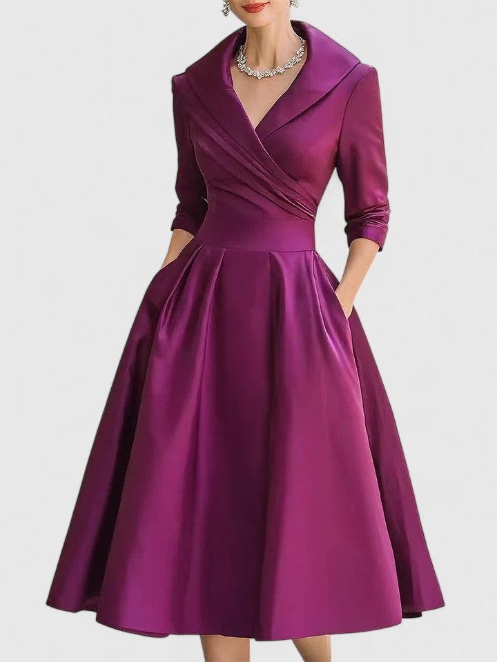 Abito Midi Donna Linea Fluida Stile Raffinato