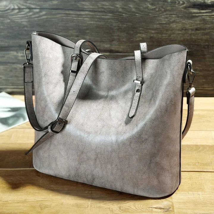 Borsa a Mano Donna Similpelle Grande Manici Robusti