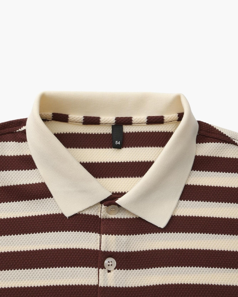 Polo Uomo in Maglia Testurizzata Stile Casual Raffinato