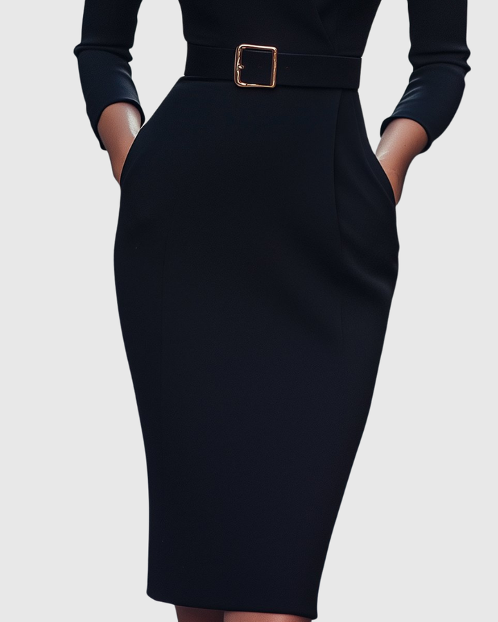 Abito Midi Donna Vestibilità Sartoriale Comodo