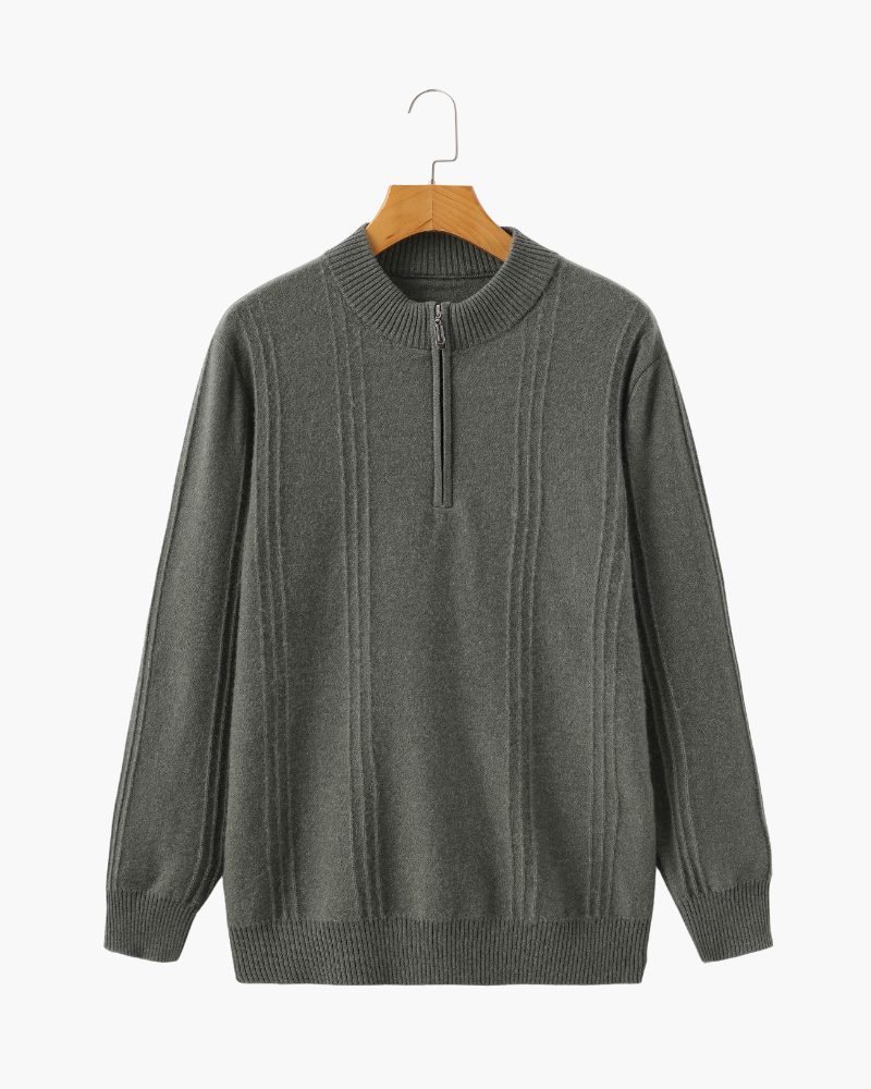 Maglione Uomo in Cashmere Mezzo Zip Comfort
