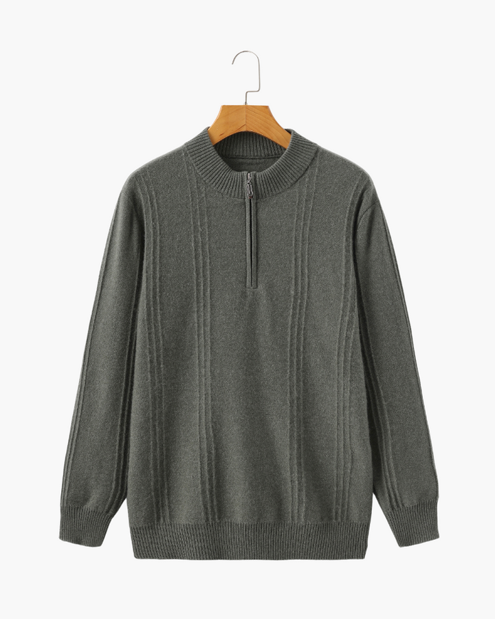 Maglione Uomo in Cashmere Mezzo Zip Comfort